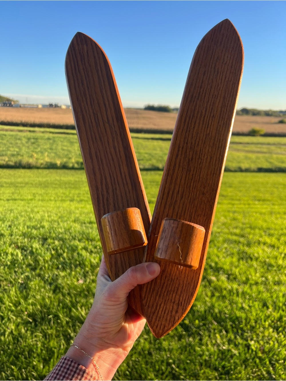Vintage Wooden Wall Sconces